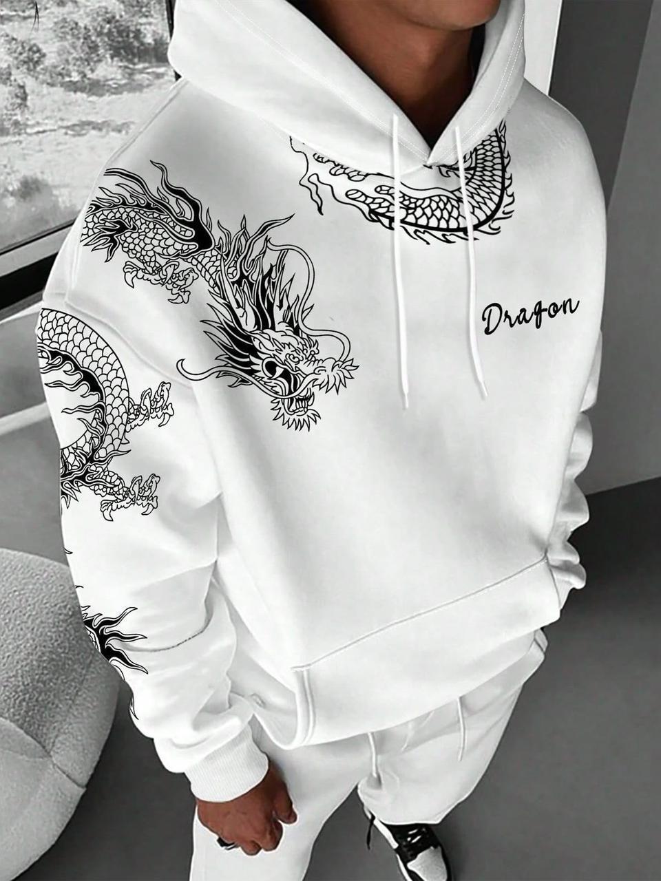 Худи мужское с принтом Pin-000-3007 XXL Белый (2702804660)