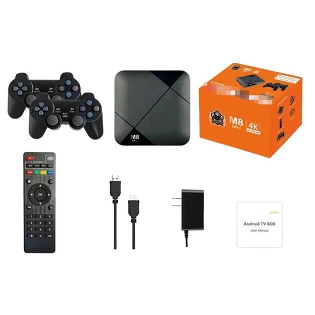 Ігрова приставка M8 mini 4K до Android телевізора з вбудованим емулятором ретро ігор та джойстиками (28810688) - фото 8