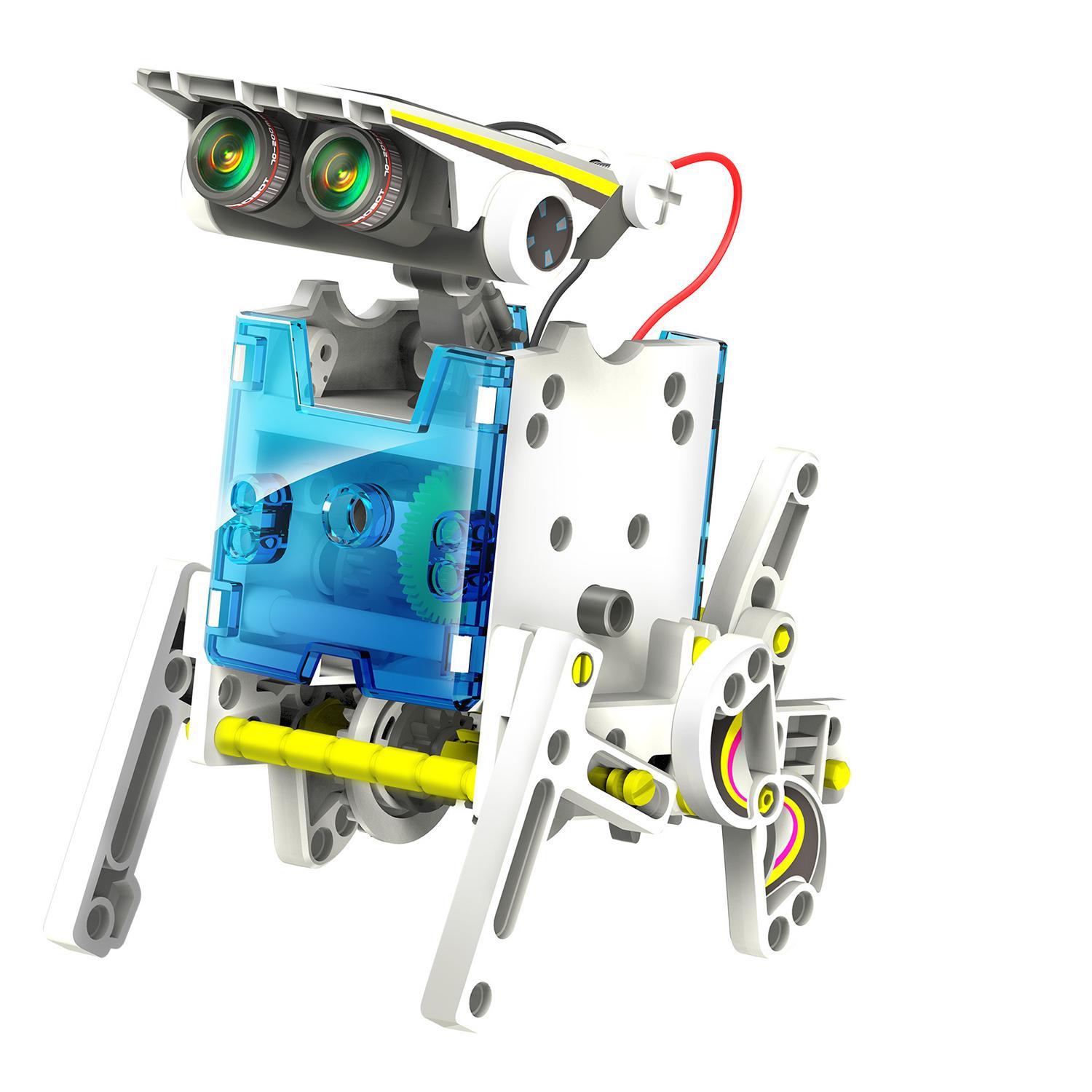 Конструктор 3D детский Движущиеся Роботы 14в1 с солнечными панелями (00959)
