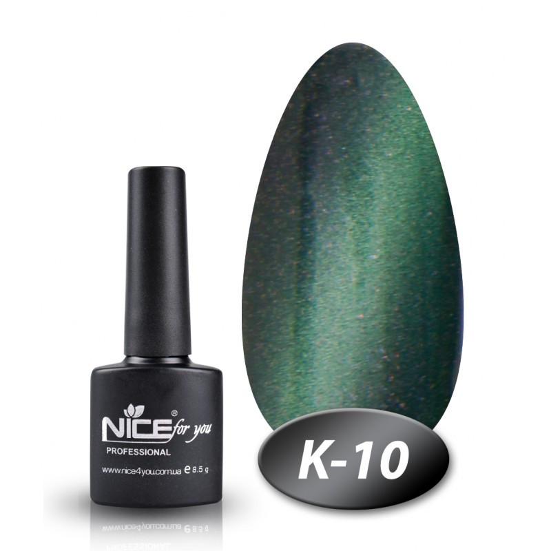 Гель-лак Nice for you Cat Eyes 8,5 мл К-10 Малахитовый Гель-лак Nice for you Cat Eyes 8,5 мл К-10 Малахитовый
