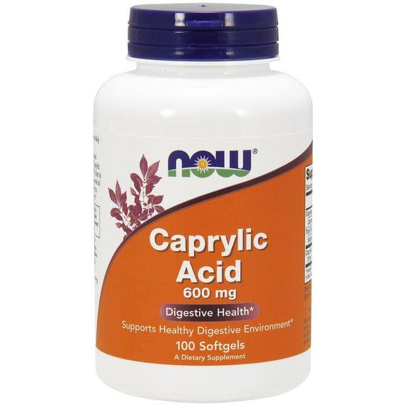 Каприлова кислота NOW Foods Caprylic Acid 600 мг 100 Softgels