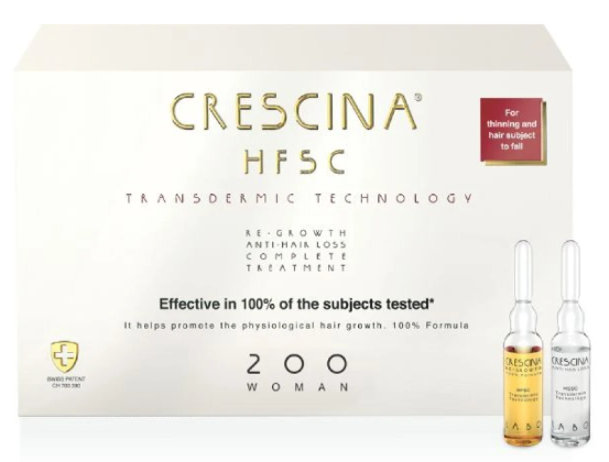 Средство для роста и против выпадения волос HFSC Transdermic Complete Treatment 200 Crescina для женщин 20 ампул (2618996865)