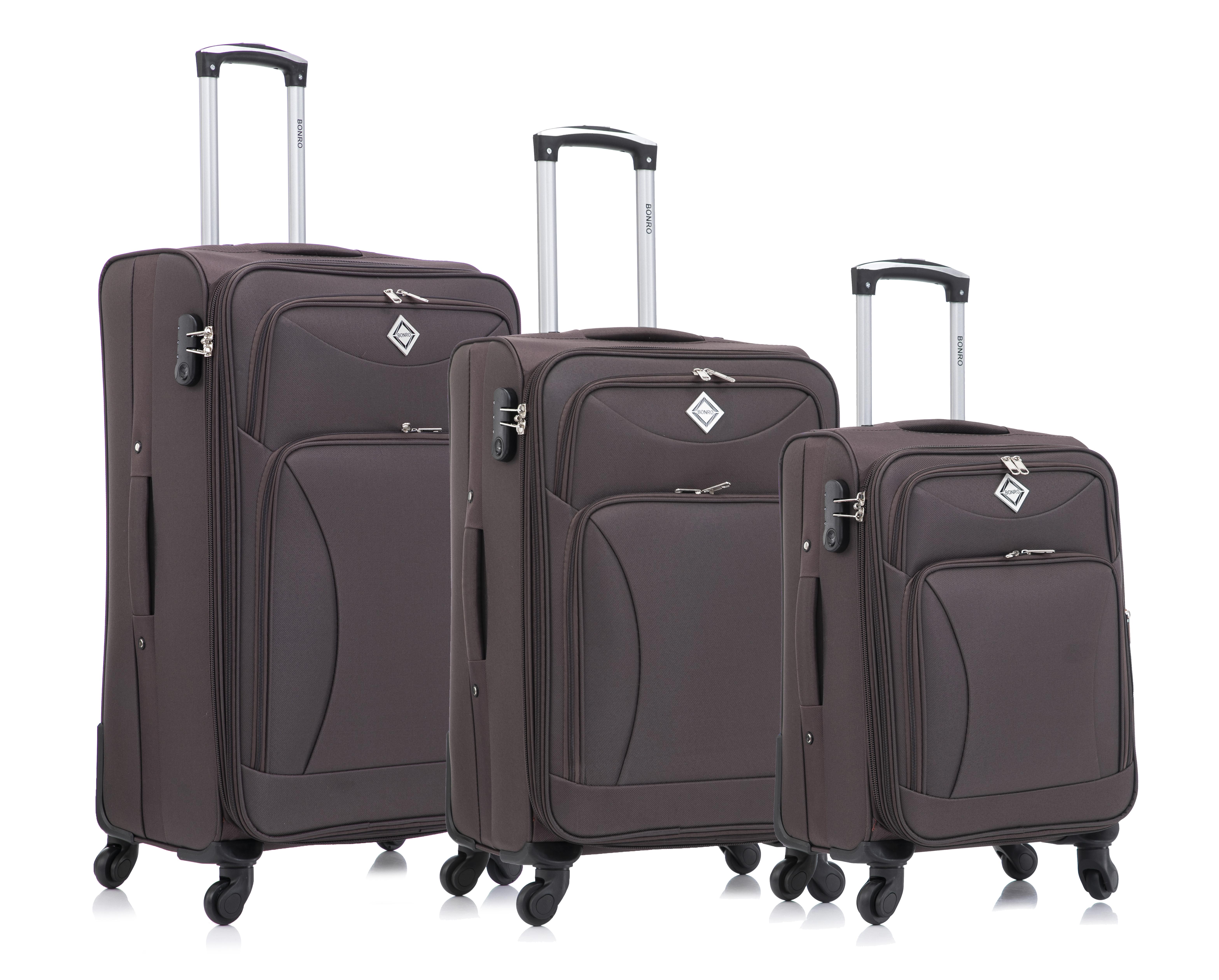 Чемодан Bonro Tourist 4 колеса 3 шт. Коричневий (2177) - фото 1 Чемодан Bonro Tourist 4 колеса 3 шт. Коричневий (2177) - фото 1