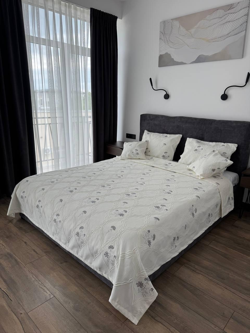 Покривало Бароко №5 бавовна 180х250 см Молочний (55677-5-180x250cm) - фото 6 Покривало Бароко №5 бавовна 180х250 см Молочний (55677-5-180x250cm) - фото 6