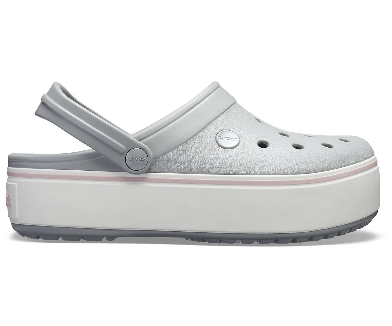 Сабо Crocs Crocband Platform Clog M5W7 р. 37 24 см Серый (205434) - фото 2