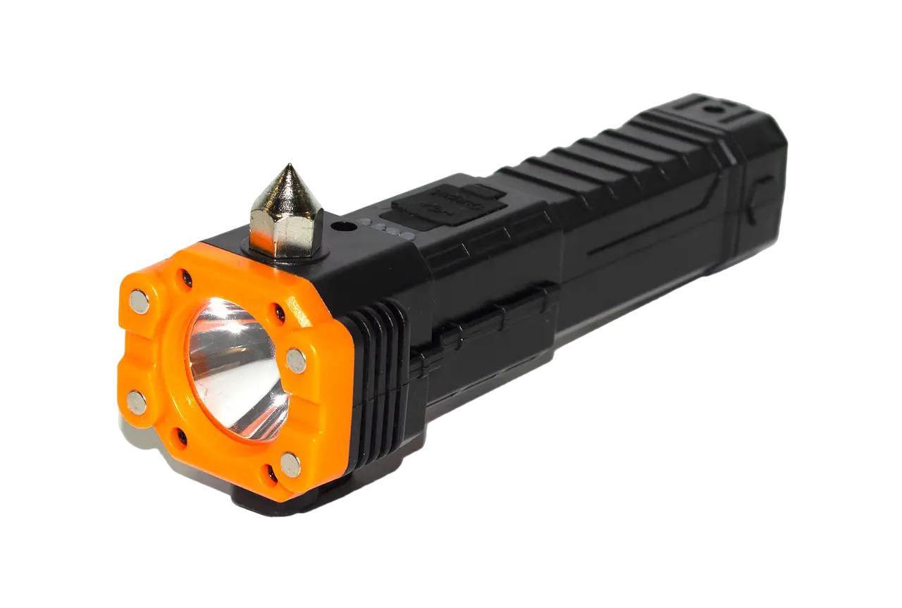 Фонарь ручной аккумуляторный LL-104 с боковой подсветкой Черный (15468128)