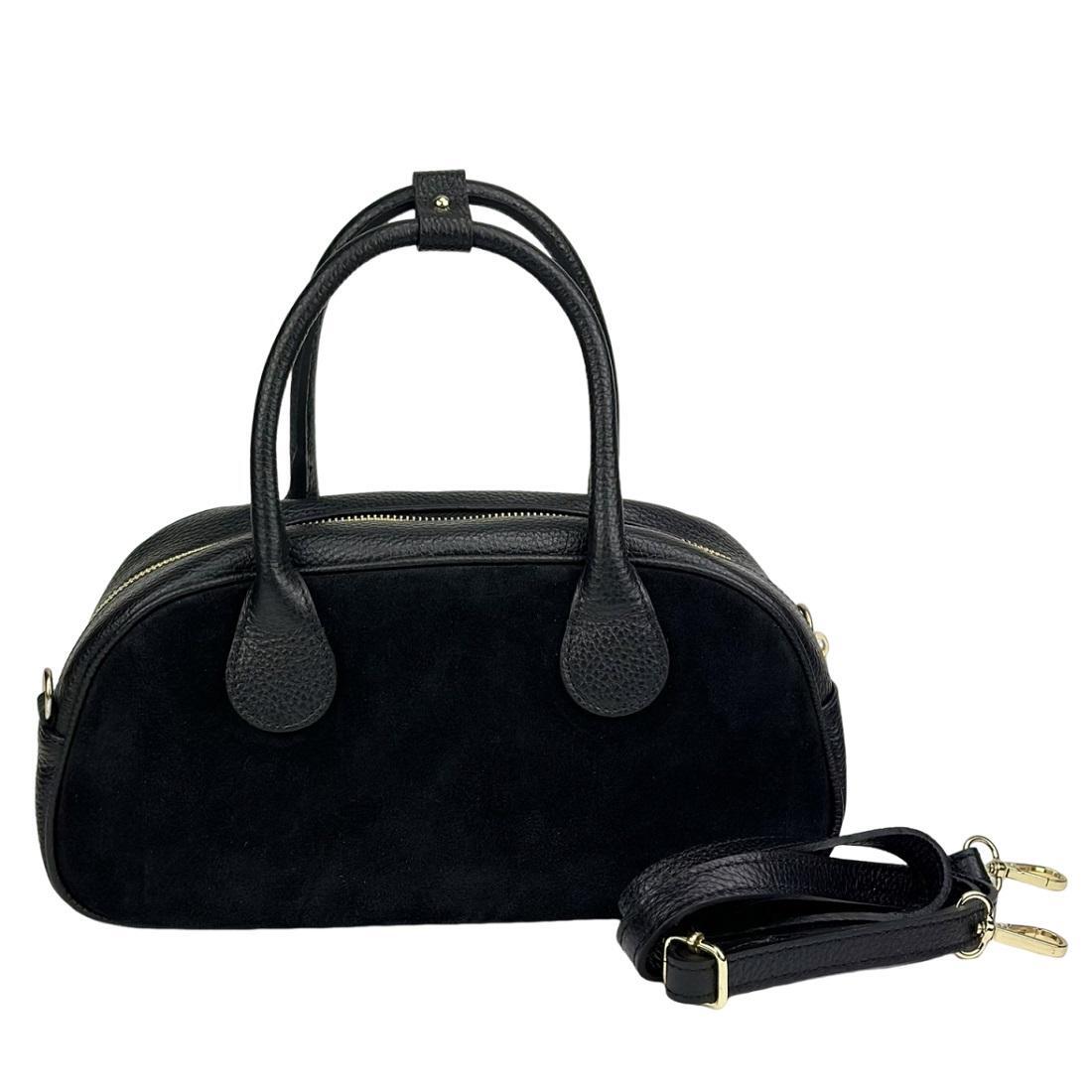 Женская сумка Royal Bag F-IT-3017A замшевая Черный (8080) - фото 3 Женская сумка Royal Bag F-IT-3017A замшевая Черный (8080) - фото 3