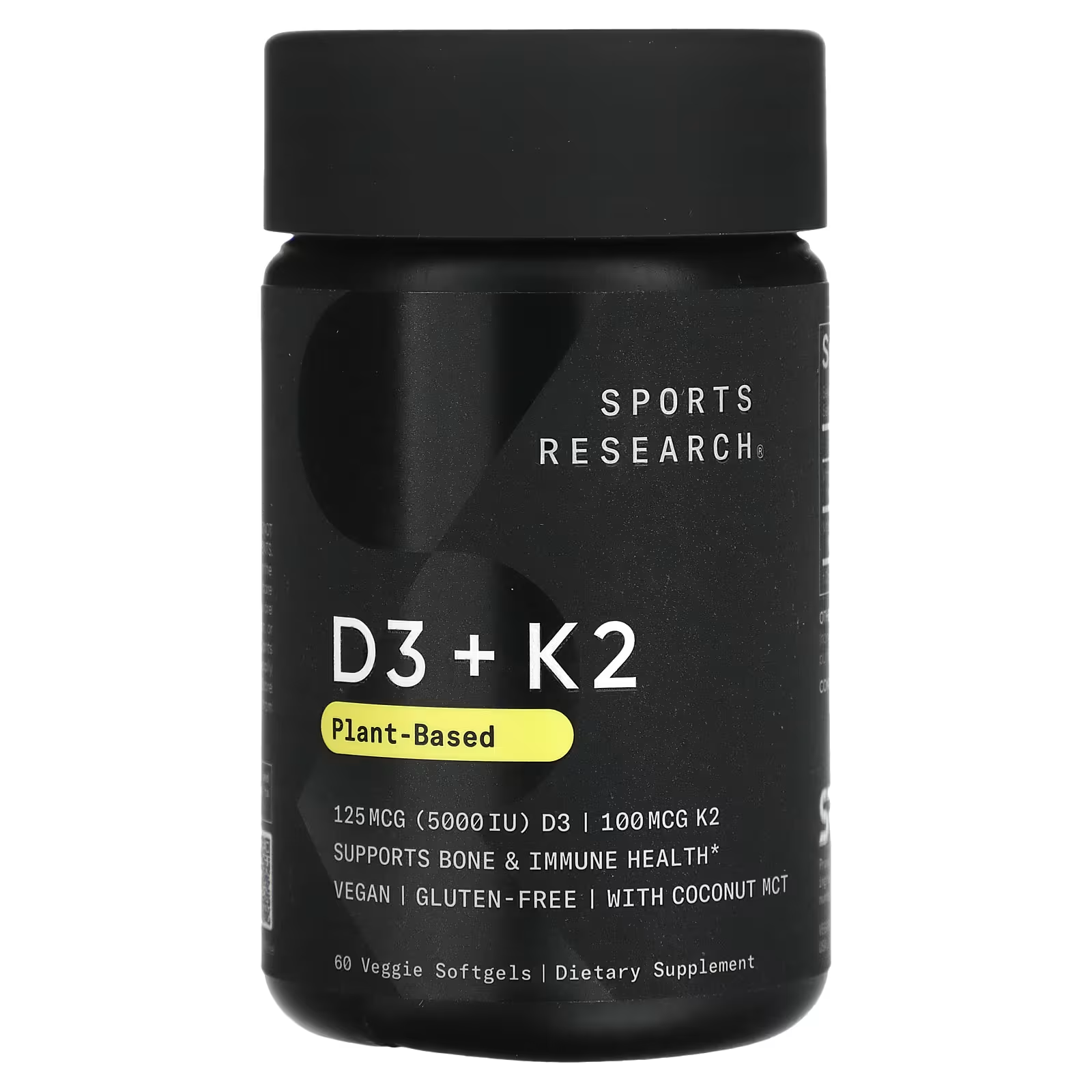 Основа растительная Sports Research D3 K2 60 растительных капсул