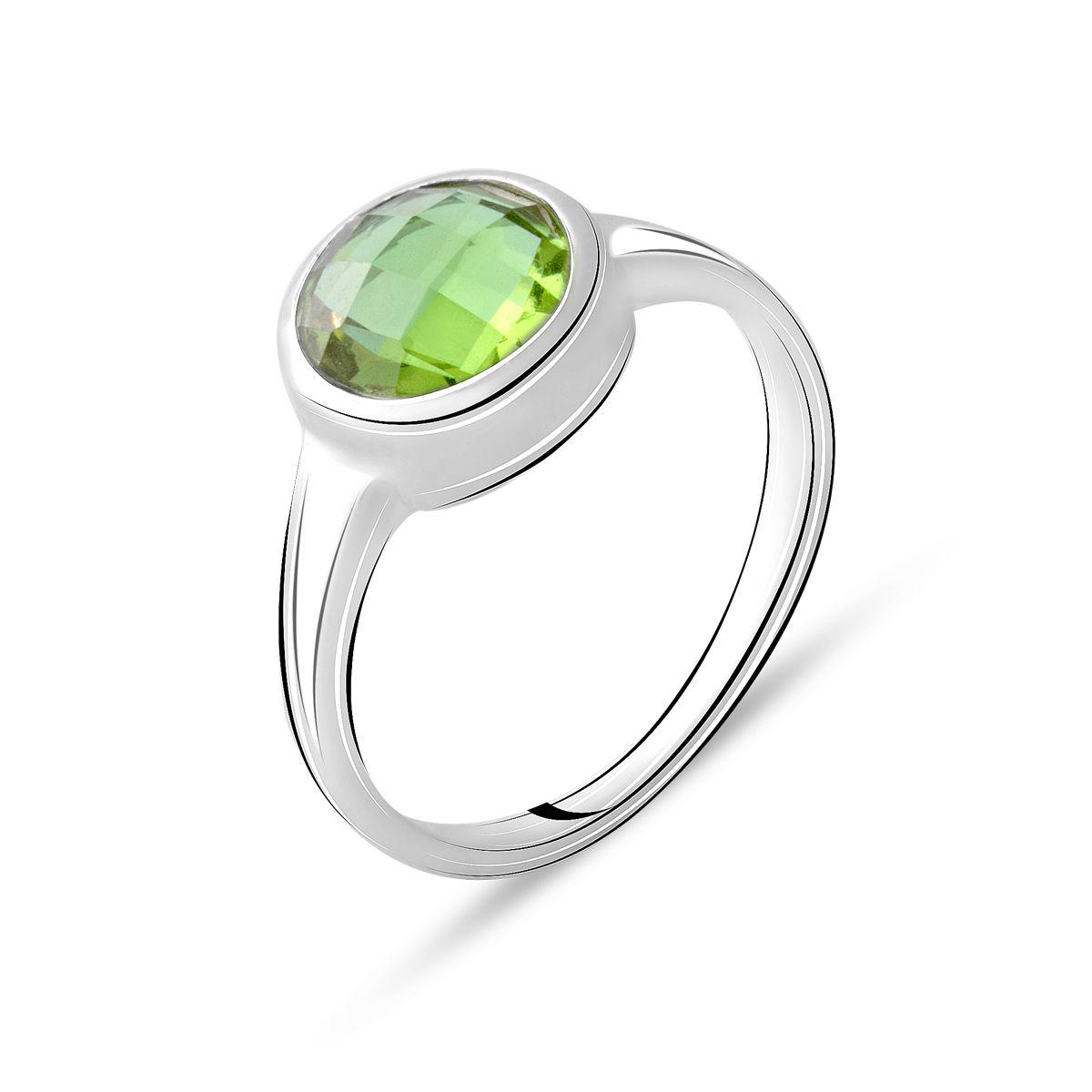 Кольцо серебряное с султанитом 1,84 ct 3,1 г р. 18 (2076049)