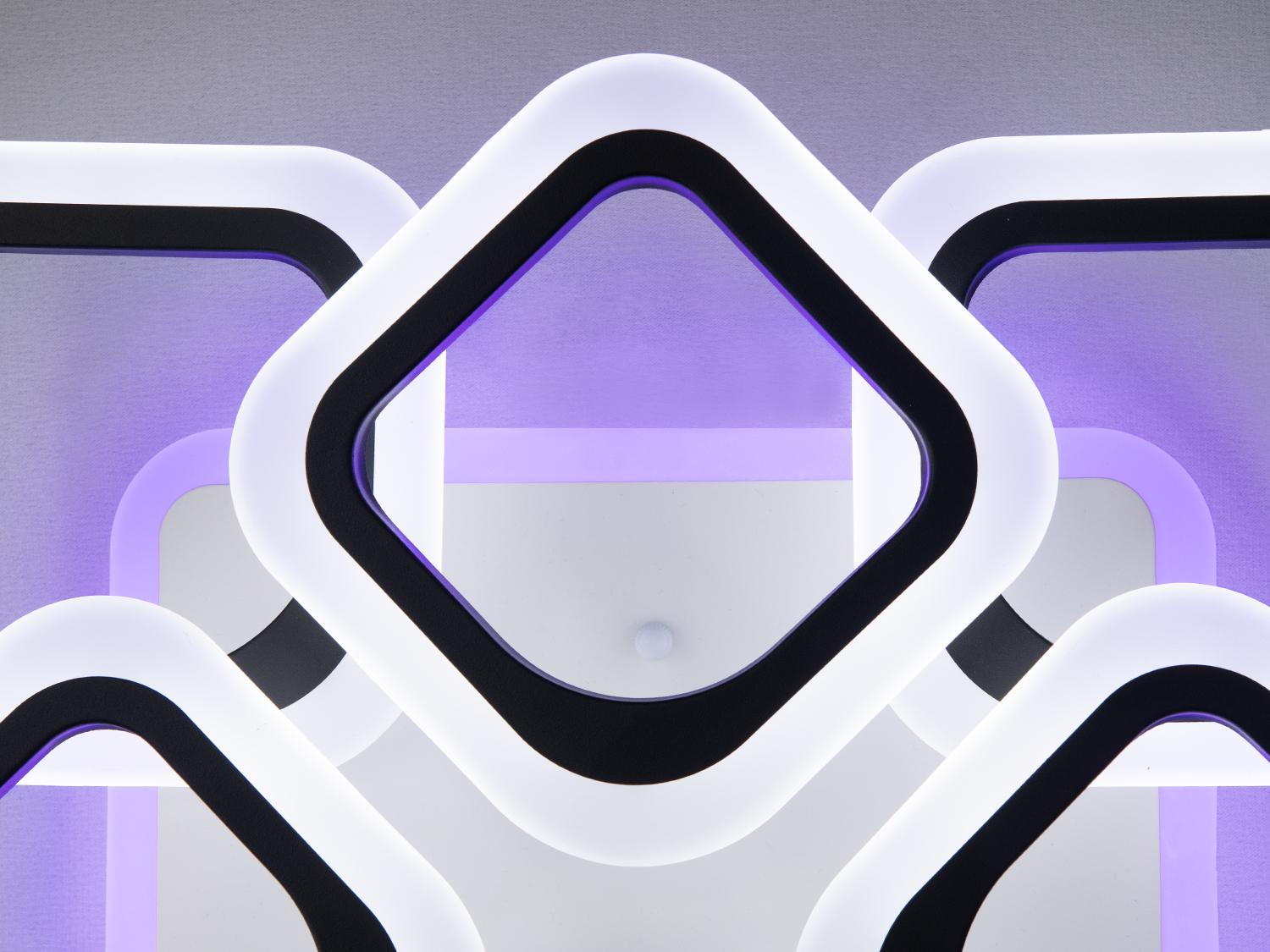 Люстра светодиодная с пультом и подсветкой для кухни AS8060-4+4BK-LS 110W на 16 м2 Черный (1488828982) - фото 5 Люстра светодиодная с пультом и подсветкой для кухни AS8060-4+4BK-LS 110W на 16 м2 Черный (1488828982) - фото 5