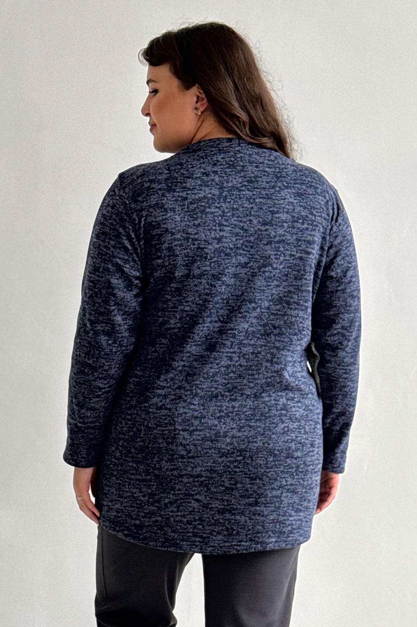 Туника флисовая PANNI Женя теплая с карманом р. 64-66 Синий (Р2508252286) - фото 2 Туника флисовая PANNI Женя теплая с карманом р. 64-66 Синий (Р2508252286) - фото 2