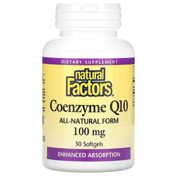 Натуральная добавка Natural Factors Coenzyme Q10 100 мг 30 softgels (000022087) Натуральная добавка Natural Factors Coenzyme Q10 100 мг 30 softgels (000022087)