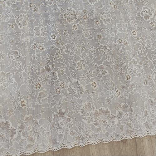 Клейонка Stenson MA-4826 ПВХ Lace 1,37х20 м Білий (11605980)