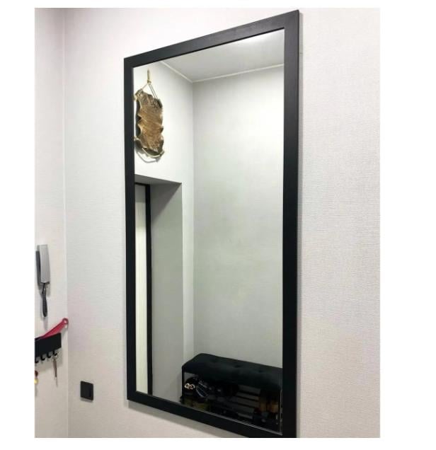Зеркало настенное 1800 в полный рост в раме 1600х600 мм Черный (29365878)