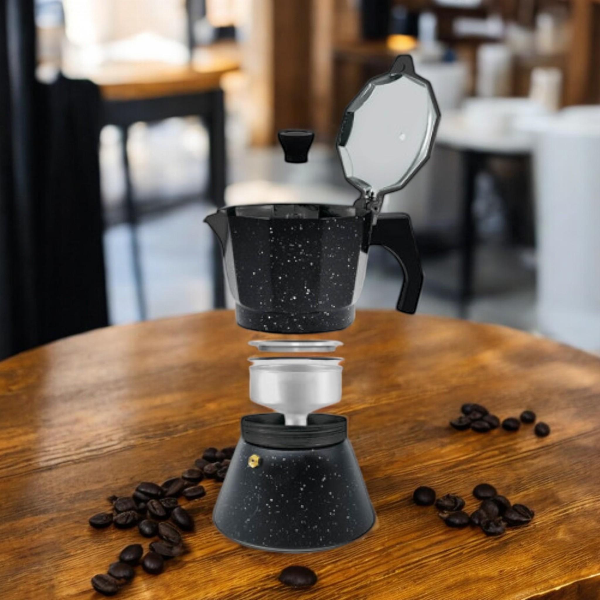 Кофеварка гейзерная Espresso Moka Maestro MR-1667-9 на 9 чашек индукционное дно 450 мл Black (G_MR1667/9Black) - фото 5