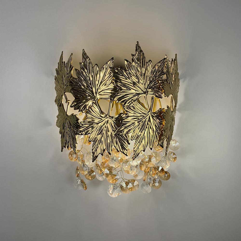 Бра Line.F WB 5068 GD декоративные листики Золотой (2369_3809)