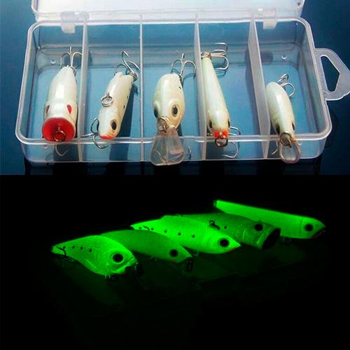 Набор светящихся приманок Luminous Minnow 5 шт. (1444) - фото 2