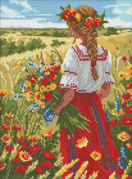 Алмазная мозаика Ideyka В родных полях 30x40 см (Id-AMO8057)