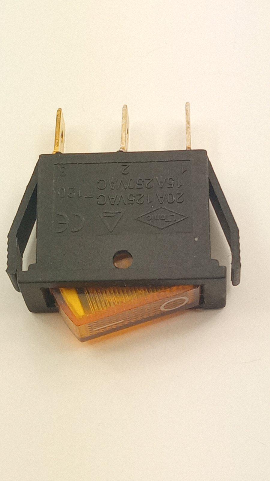 Вимикач IRS-101-1A 15A 250V SPST 3P з підсвіткою (10671)