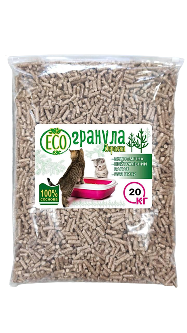 Наповнювач Eco для котячого туалету дерев'яний 20 кг (23955\999)