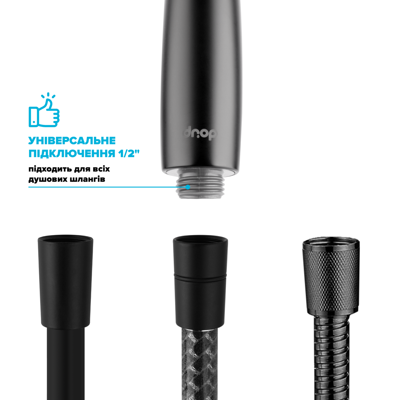 Набір для економії води Drop PM2+MULTI120GBL лійка для душу з аераторами 2 шт. (24237560) - фото 6