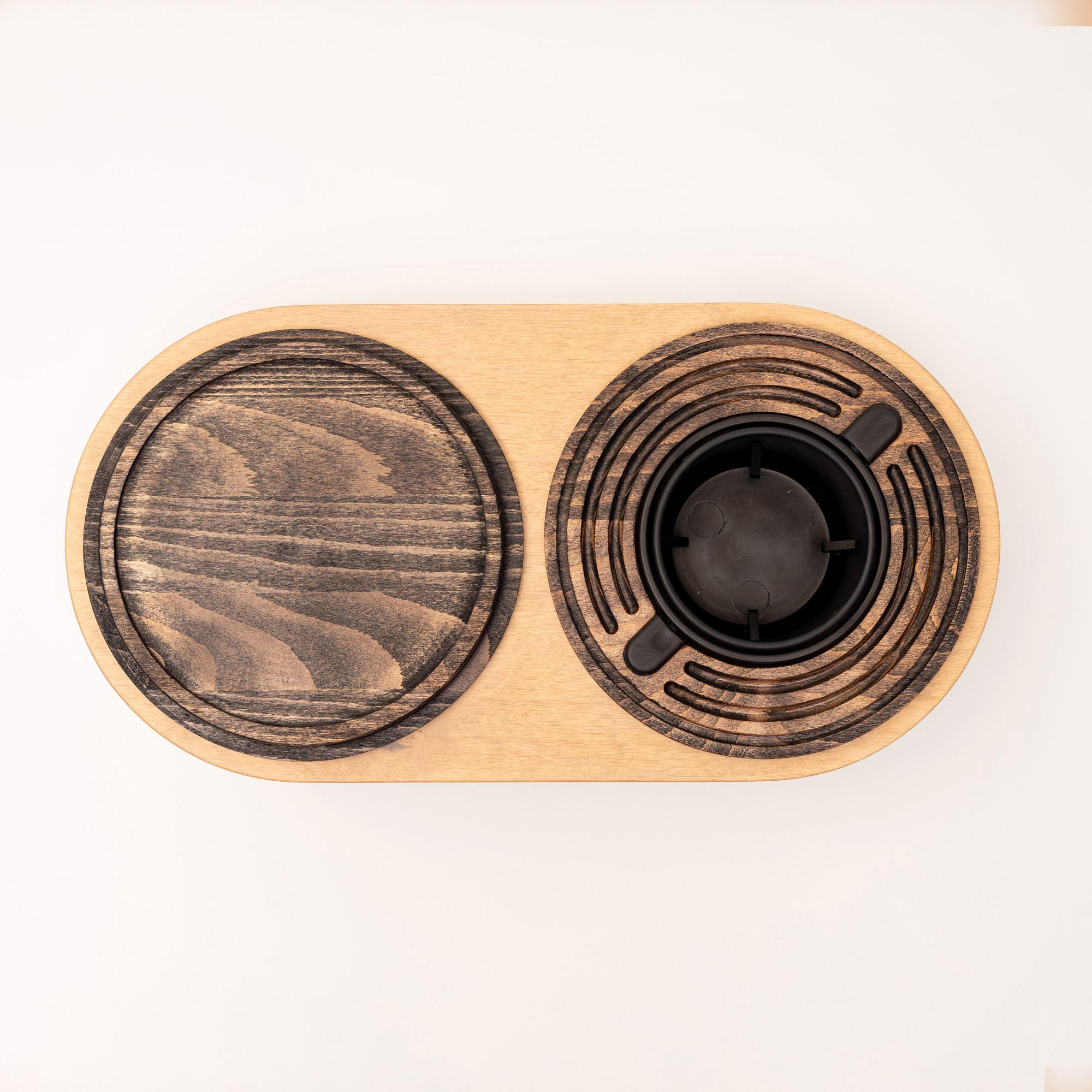 Підставка балансуюча Spillno Oval під келих/пляшку/банку з двосторонньою підставкою для чашки або тарілки (80002) - фото 7