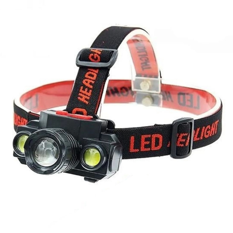 Фонарь налобный Bailong BL-1805 COB XPE 18650 Li-lon micro-USB Black (ws26513)