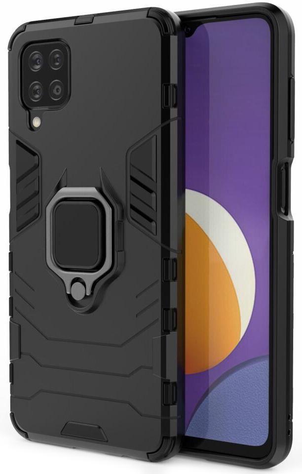 Противоударный чехол Samsung Galaxy M12 M127 (подставка кольцо) Black (22742-2B)