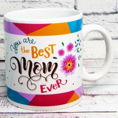 Чашка на подарунок "Самая лучшая мама best mom ever" 14,5х11х9,5 см 600 мл (1-1159723038)