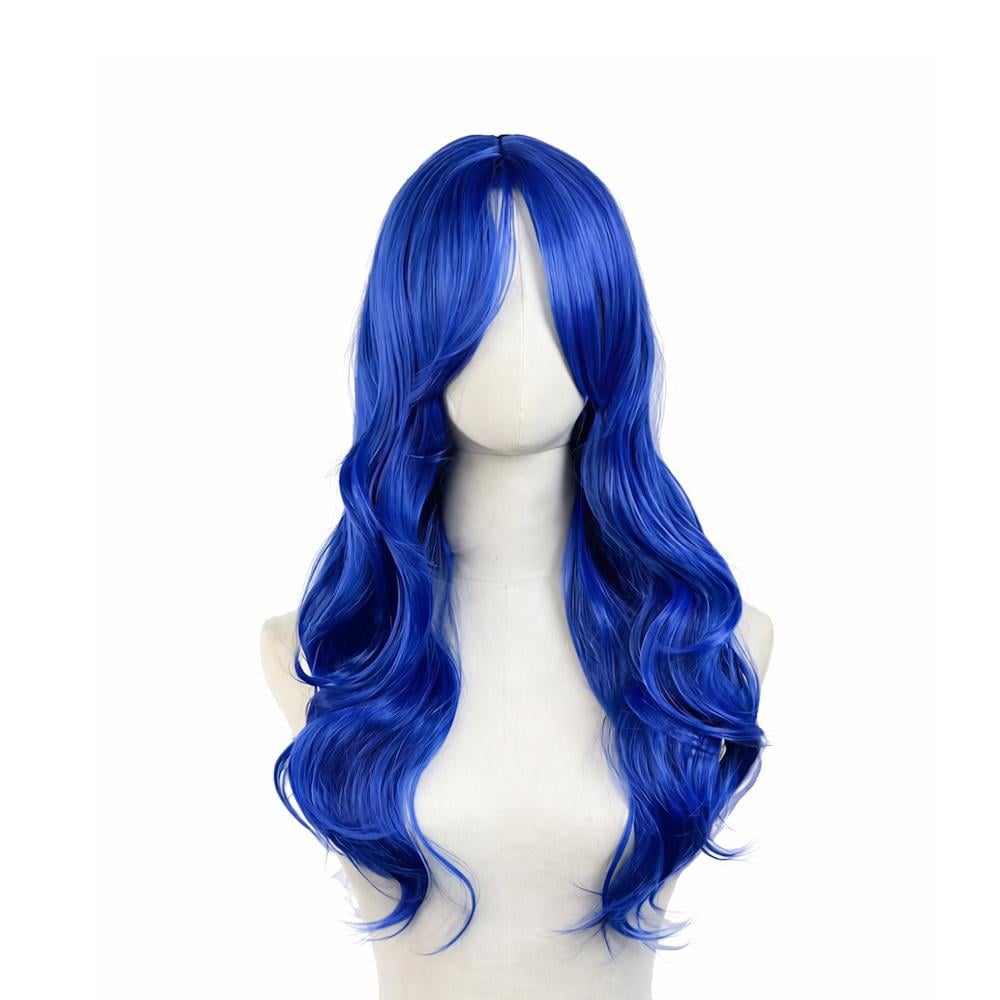 Перука жіноча довга з чубчиком на сітці 60 см Синій (3000004180)