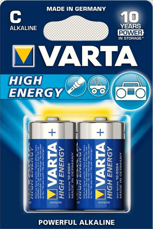 Батарейки Varta 4914 R14 Long Life Power High-Energy 2 шт. (3064)