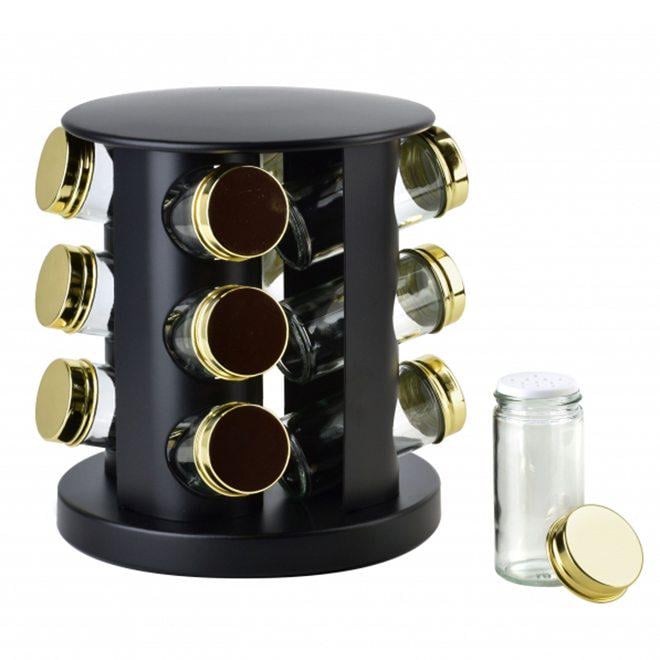 Поворотний набір для спецій Flora Sandy Black (35619)