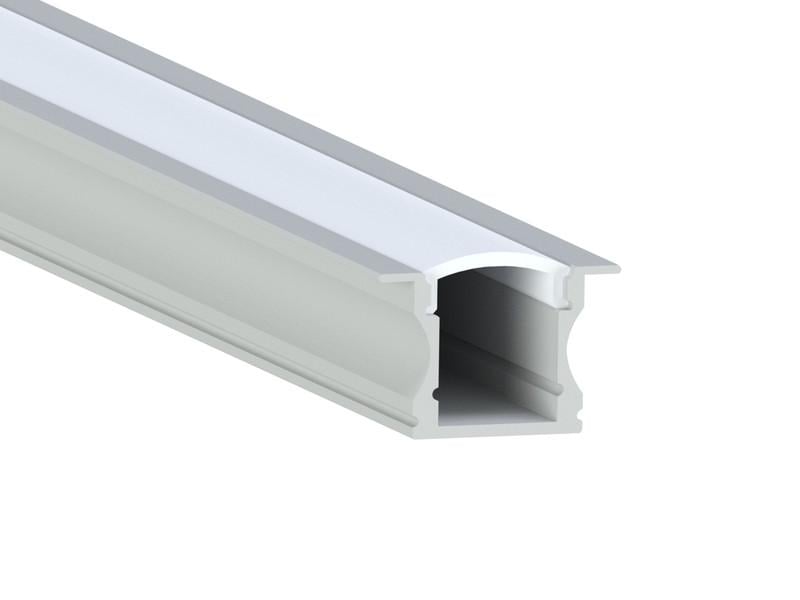 Профиль алюминиевый анодированный LEDUA АЛ-03 + рассеиватель для LED ленты врезной 1 м (3950)