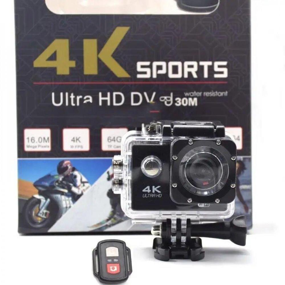 Камера Екшн 4К Ultra HD Sports 4K Wi-Fi з пультом аквабоксом і набором кріплень Чорний - фото 6 Камера Екшн 4К Ultra HD Sports 4K Wi-Fi з пультом аквабоксом і набором кріплень Чорний - фото 6