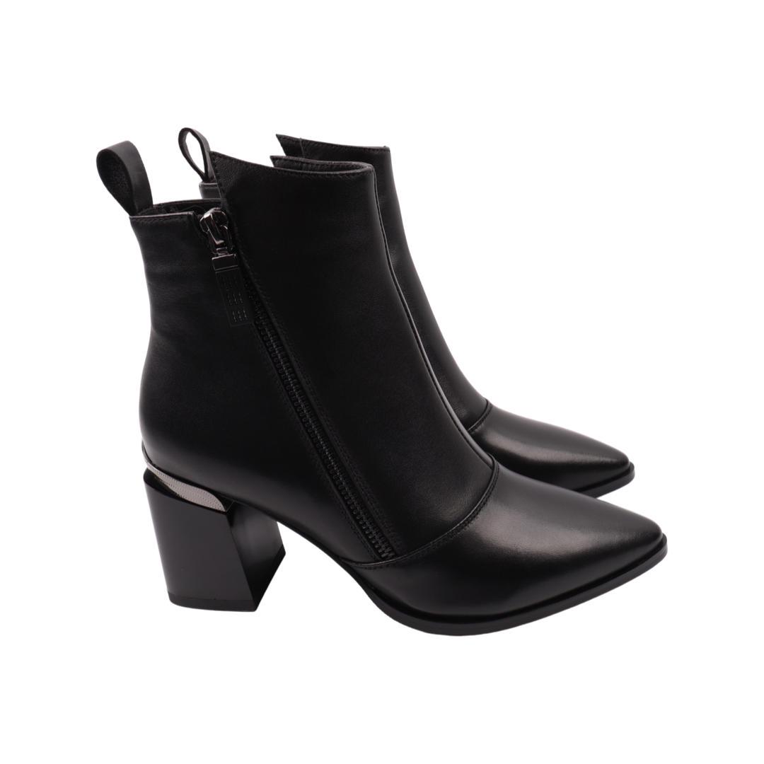 Ботильоны женские Brocoly из кожи р. 38 Черный (381-22DH)