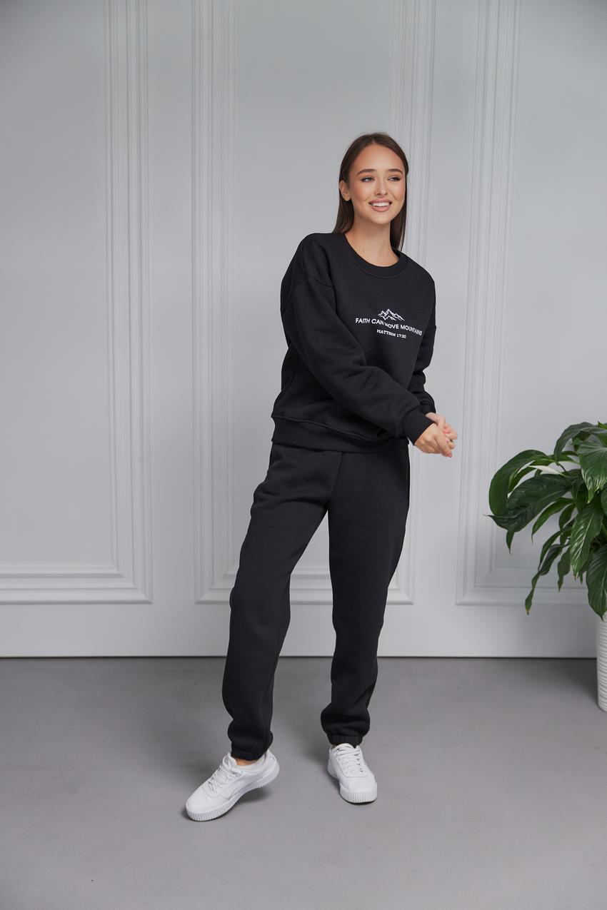 Світшот жіночий Mountains М132.4/2 начіс M Чорний (610-1-61) - фото 2 Світшот жіночий Mountains М132.4/2 начіс M Чорний (610-1-61) - фото 2