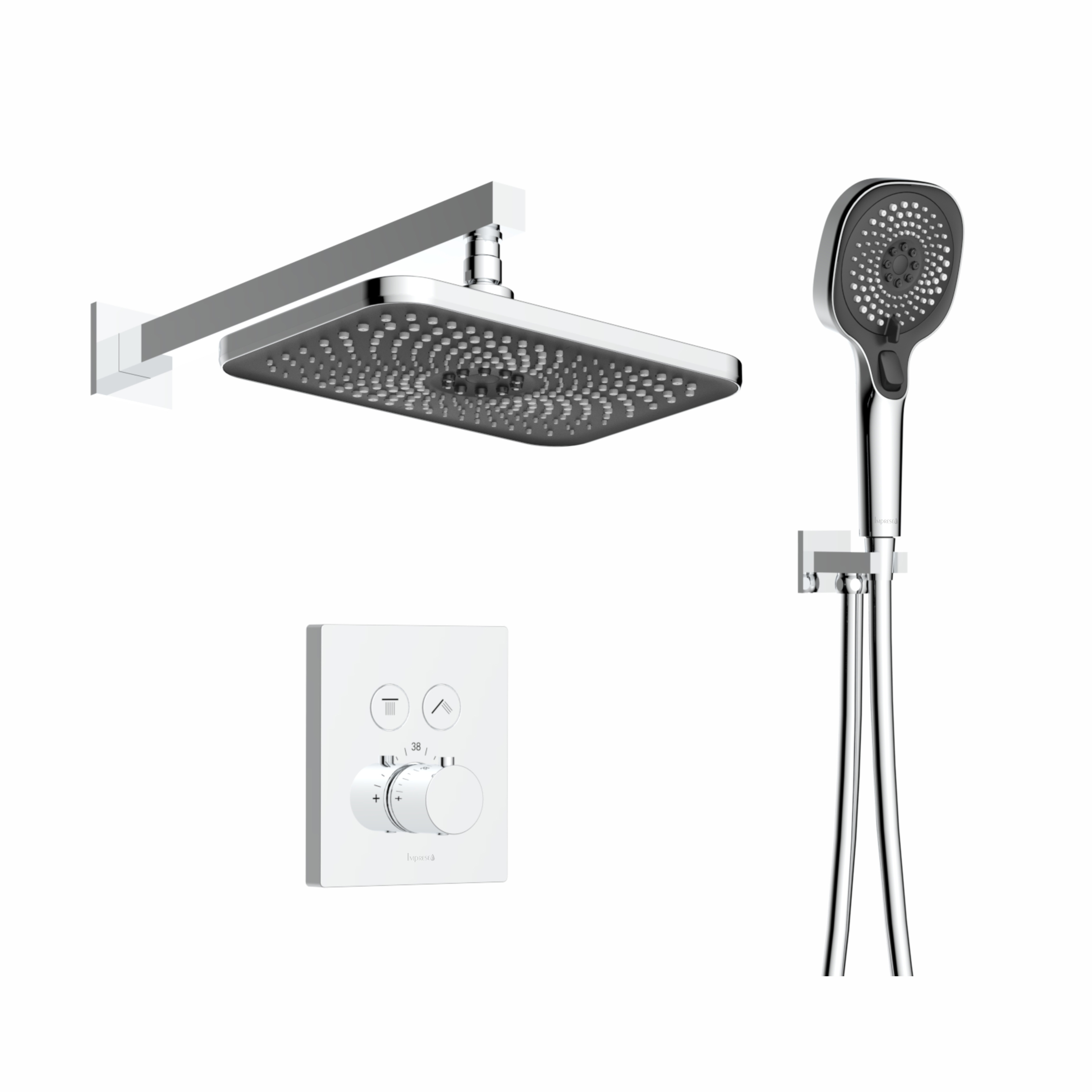 Душова система Imprese Centrum V-10300EQ з термостатом латунь Хром (ANT-93696) Душова система Imprese Centrum V-10300EQ з термостатом латунь Хром (ANT-93696)