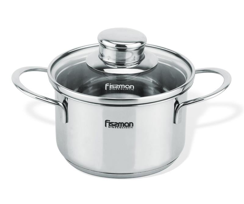 Каструля Fissman BAMBINO 800 мл зі скляною кришкою (FN-SS-5272)