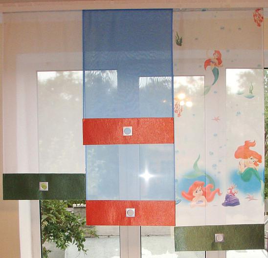 Комплект панельних фіранок Firanka Русалка карниз 200 см Червоний з блакитним (2п) - фото 3 Комплект панельних фіранок Firanka Русалка карниз 200 см Червоний з блакитним (2п) - фото 3