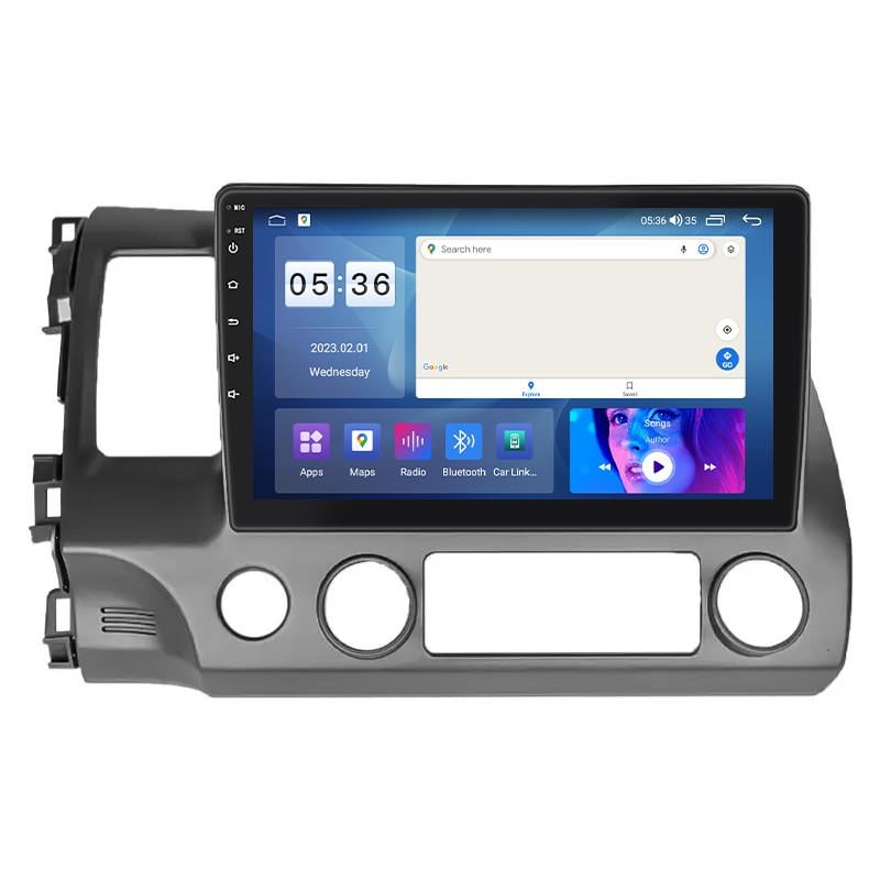 Автомагнітола штатна Lesko CarPlay/4G/Wi-Fi/GPS для Honda Civic VIII Рестайлінг 2008-2012 IPS 4/64Gb 10" (1816902287)