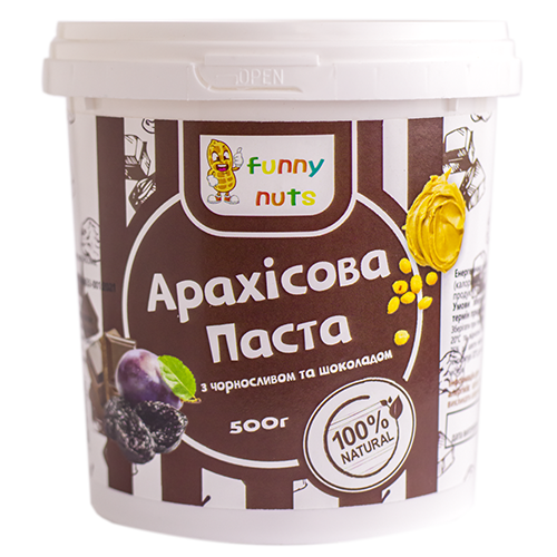 Арахисовая паста FunnyNuts с черносливом и шоколадом 500 г (1313755093)