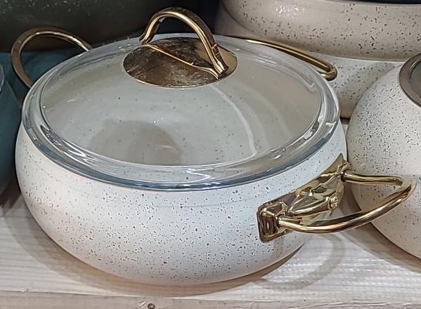 Кастрюля с крышкой O.M.S. Collection 3141 с гранитным покрытием 22 см 3 л Слоновая кость (1944785540) - фото 6 Кастрюля с крышкой O.M.S. Collection 3141 с гранитным покрытием 22 см 3 л Слоновая кость (1944785540) - фото 6