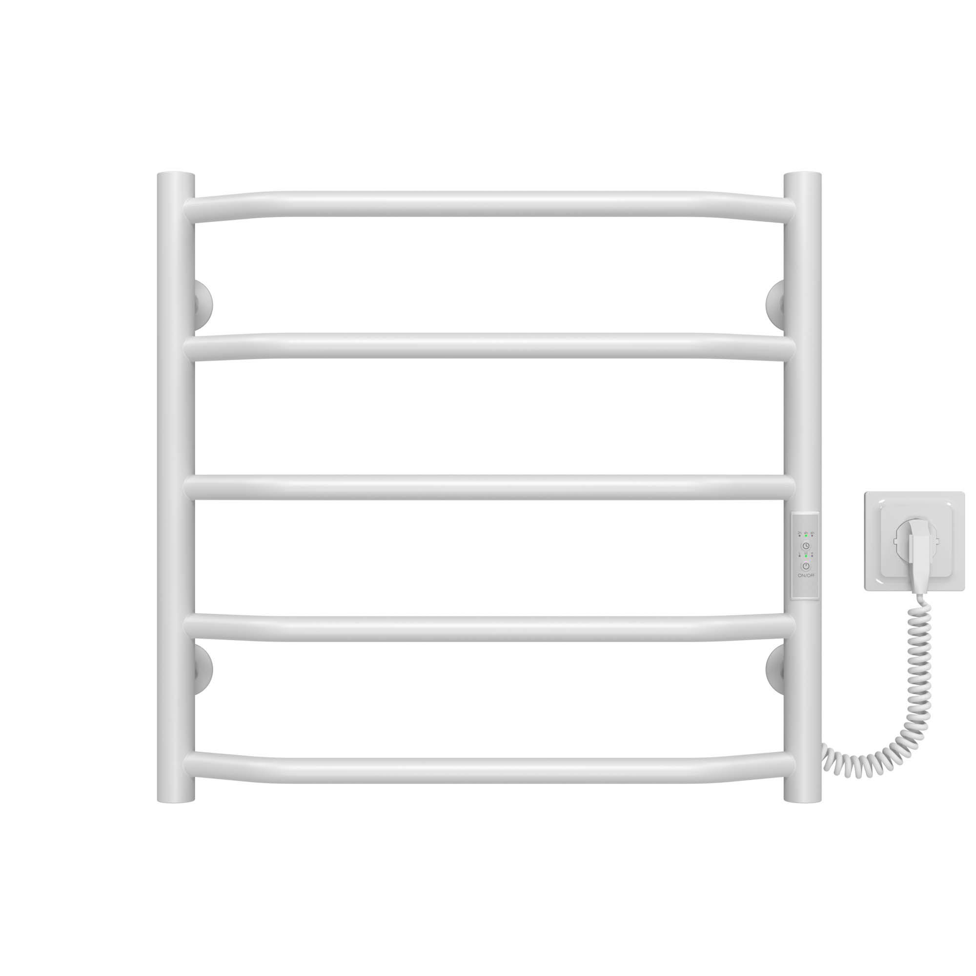 Полотенцесушитель электрический Deffi Трапеция П5 WD03 правое подключение нержавеющая сталь 500х500 мм Белый (C.TR.50.50.5.E.W.R.3)