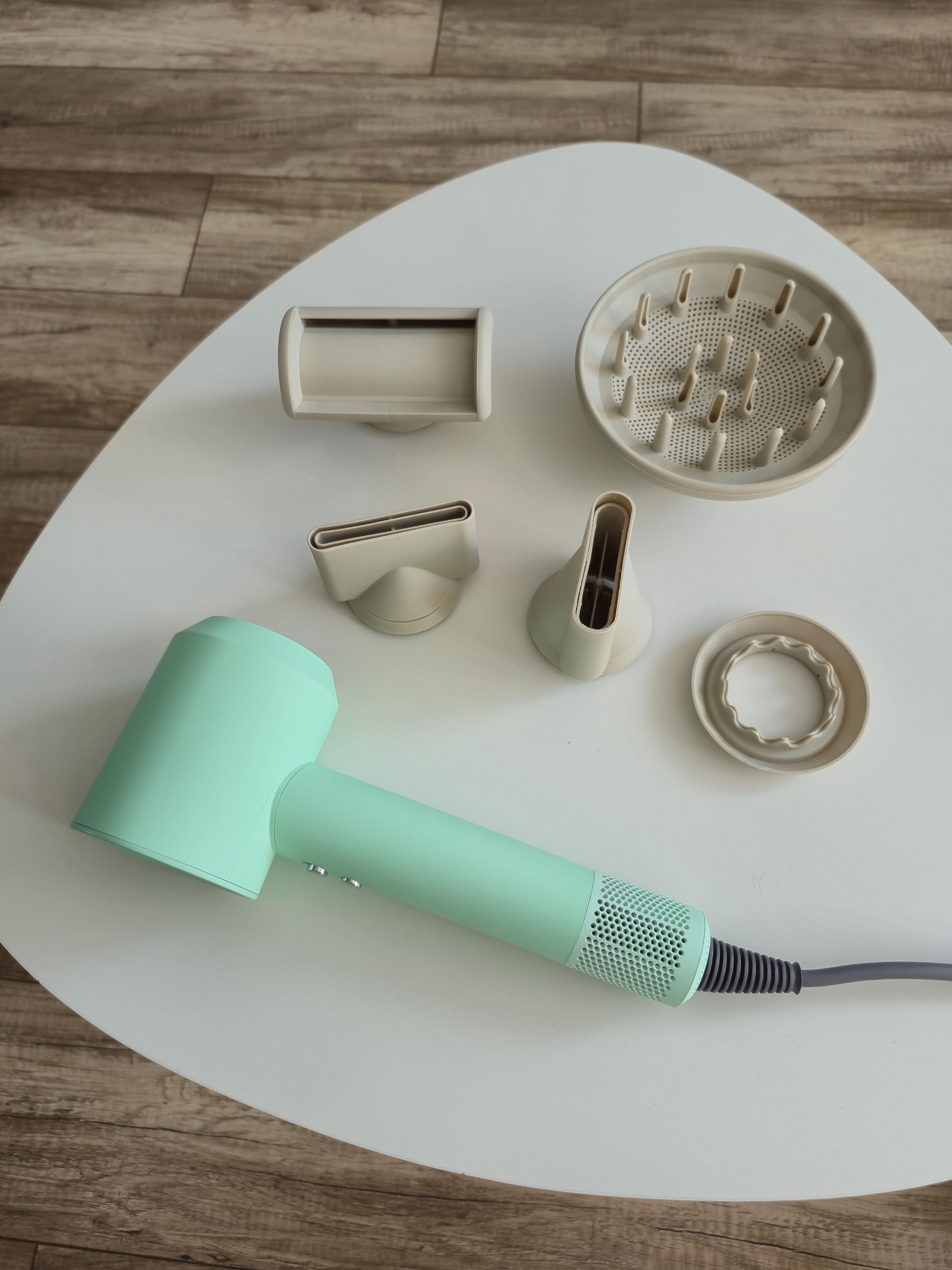 Фен для волосся Super Hair Dryer 5 насадок 1600 Вт М'ятний (20001)