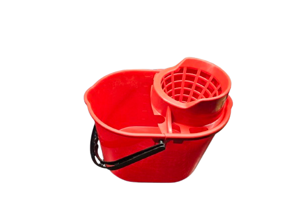 Відро Filmop пластикове з пластиковою ручкою та віджимом 12 л Червоний (2070B)