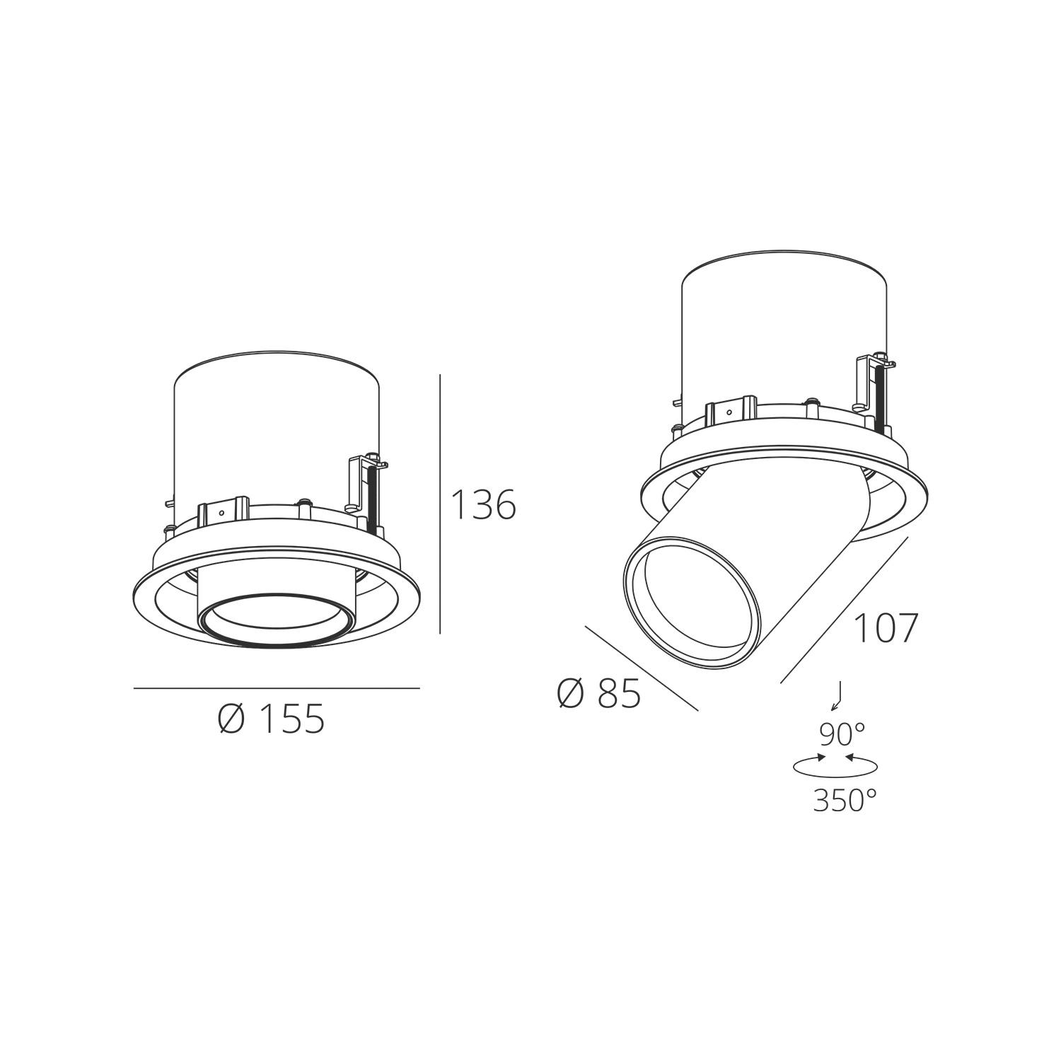 Точечный светильник Skarlat RSL74114 25 W WH+BK 3000K (61191) - фото 2