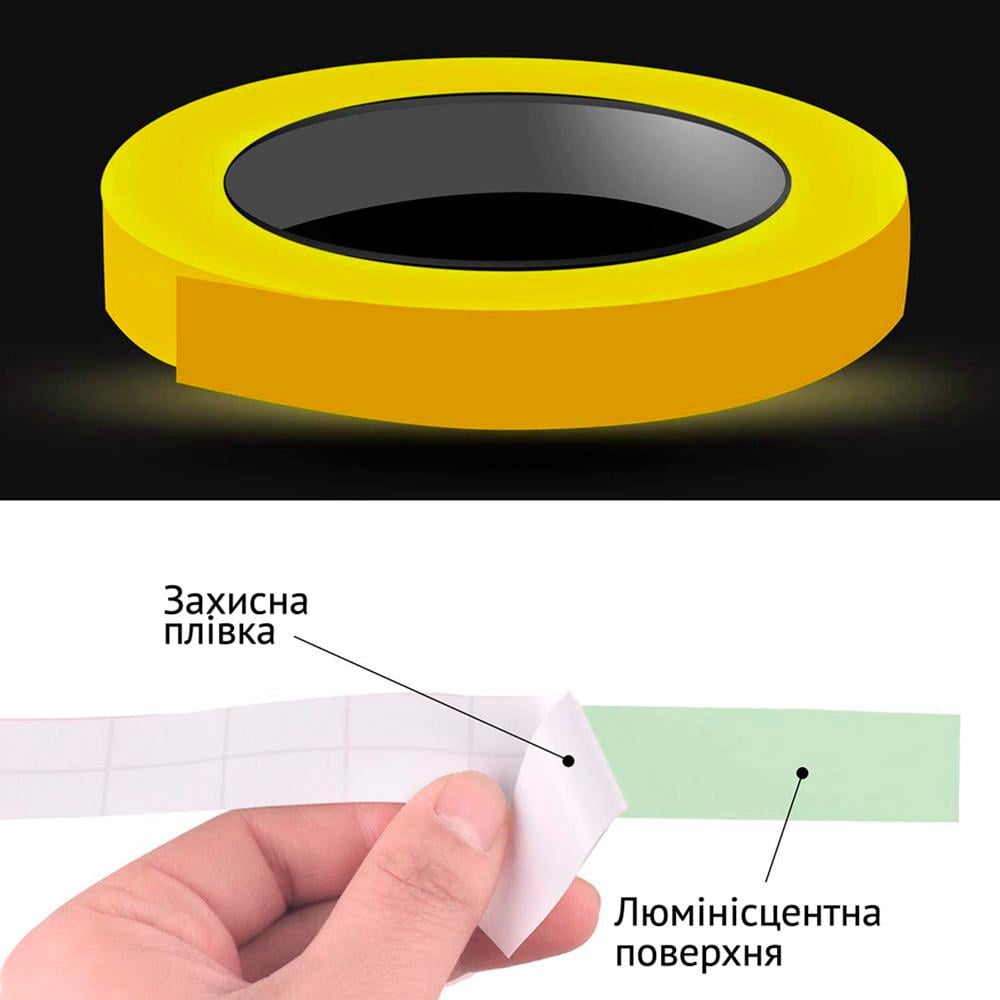 Лента люминесцентная фосфорная 2,5 см х 5 м Желтый (329011345) - фото 4 Лента люминесцентная фосфорная 2,5 см х 5 м Желтый (329011345) - фото 4