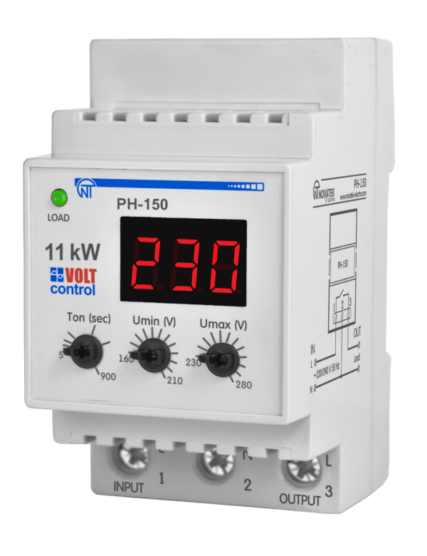 Реле напряжения Новатек-Електро РН-150 однофазное 50A (NTRN15003)