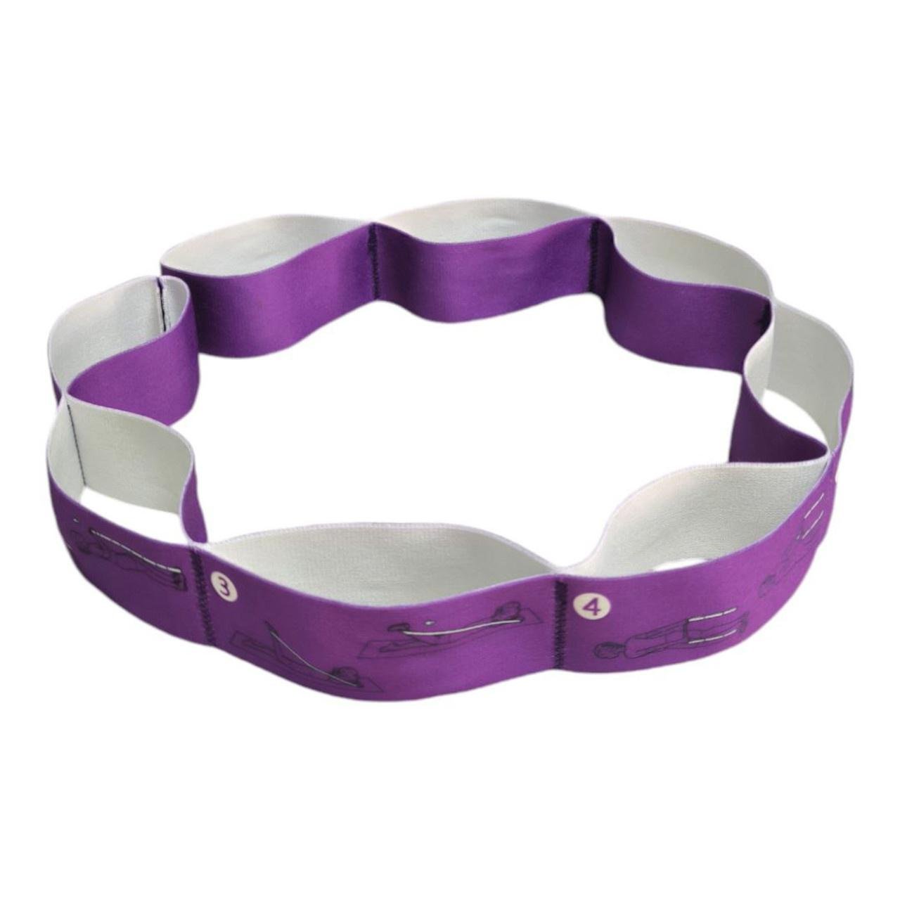 Еспандер-стрічка RollerUA еластичний сегментований з 8 петлями Purple