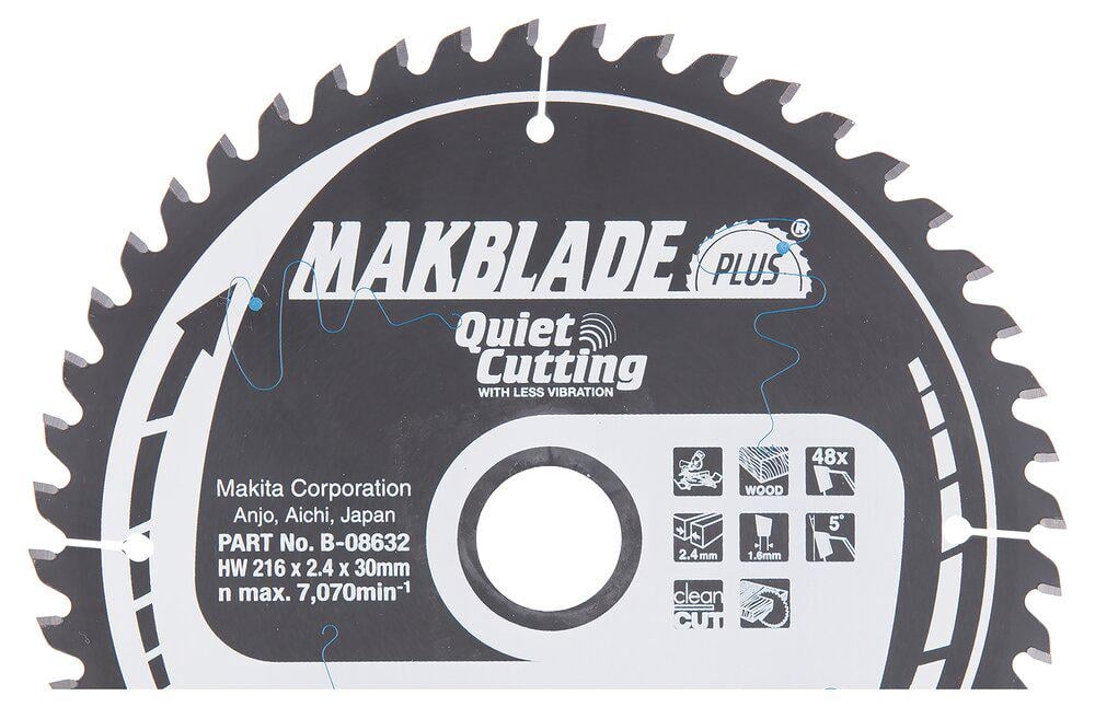 Диск пиляльний по дереву Makita Makblade Plus 216х30 мм 48T